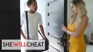 SHE WILL CHEAT - Kenzie Taylor Takes A Huge Dick Like A Pro And Takes His Hot Cum On Her Tits